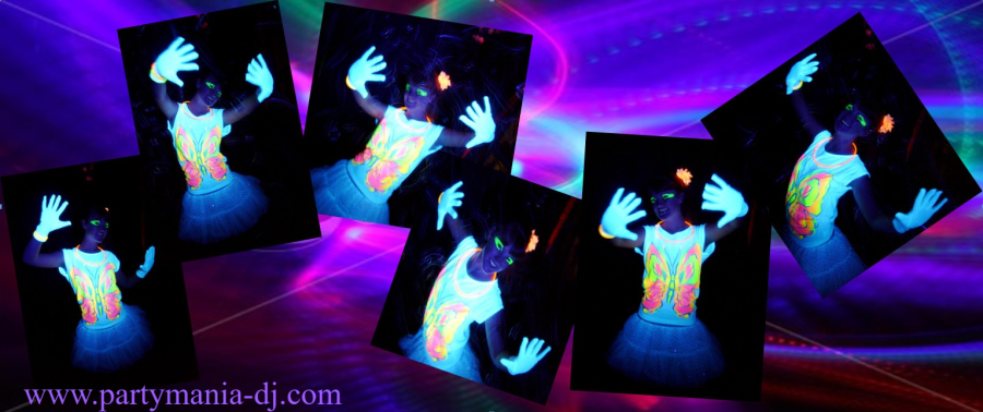 Party Mania Discos - Glow Party UV Disco Bradford Leeds Halifax Otley